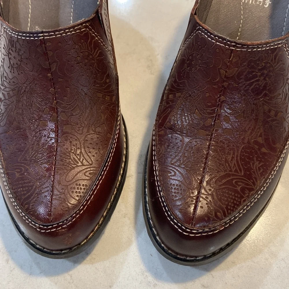 L'Artiste by Spring Step Liboreel Leather Pumps Dark Brown Women's 39/8.5 - Picture 6 of 9